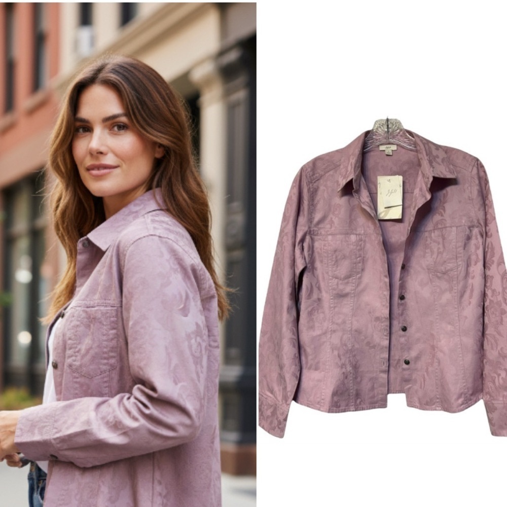 J. Jill jacquard cotton jacket NWT